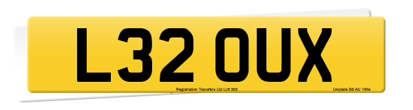Registration number L32 OUX
